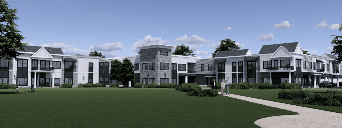North entry and community room at Azura Holmdel