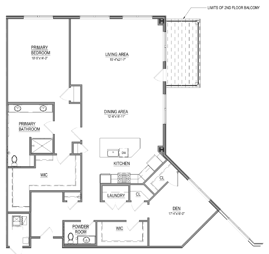 Azura Holmdel floor plan, Residence H.3, one bedroom plus den